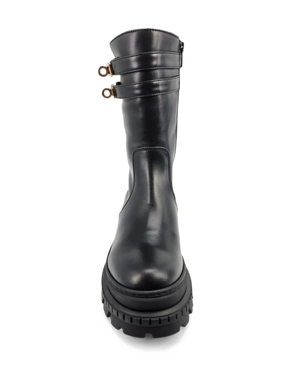 Madison Maison shearling-lined buckle-strap boots Zwart