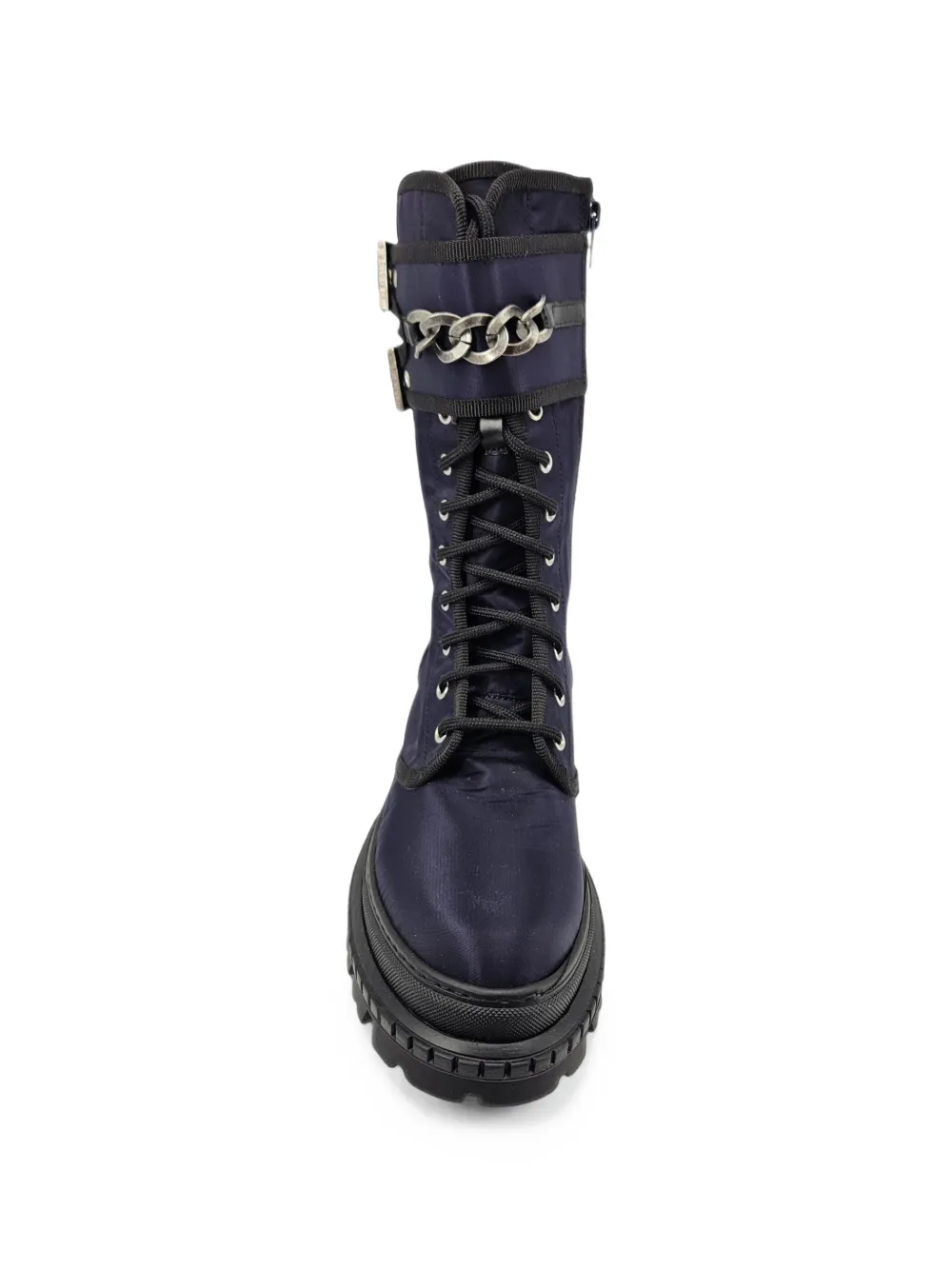 Madison Maison buckled chain-detail boots Blauw