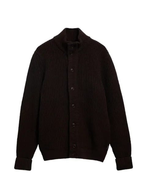 Barbour wool high-neck cardigan