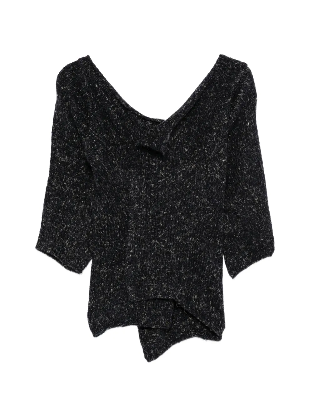 Rundholz melange-effect asymmetric sweater