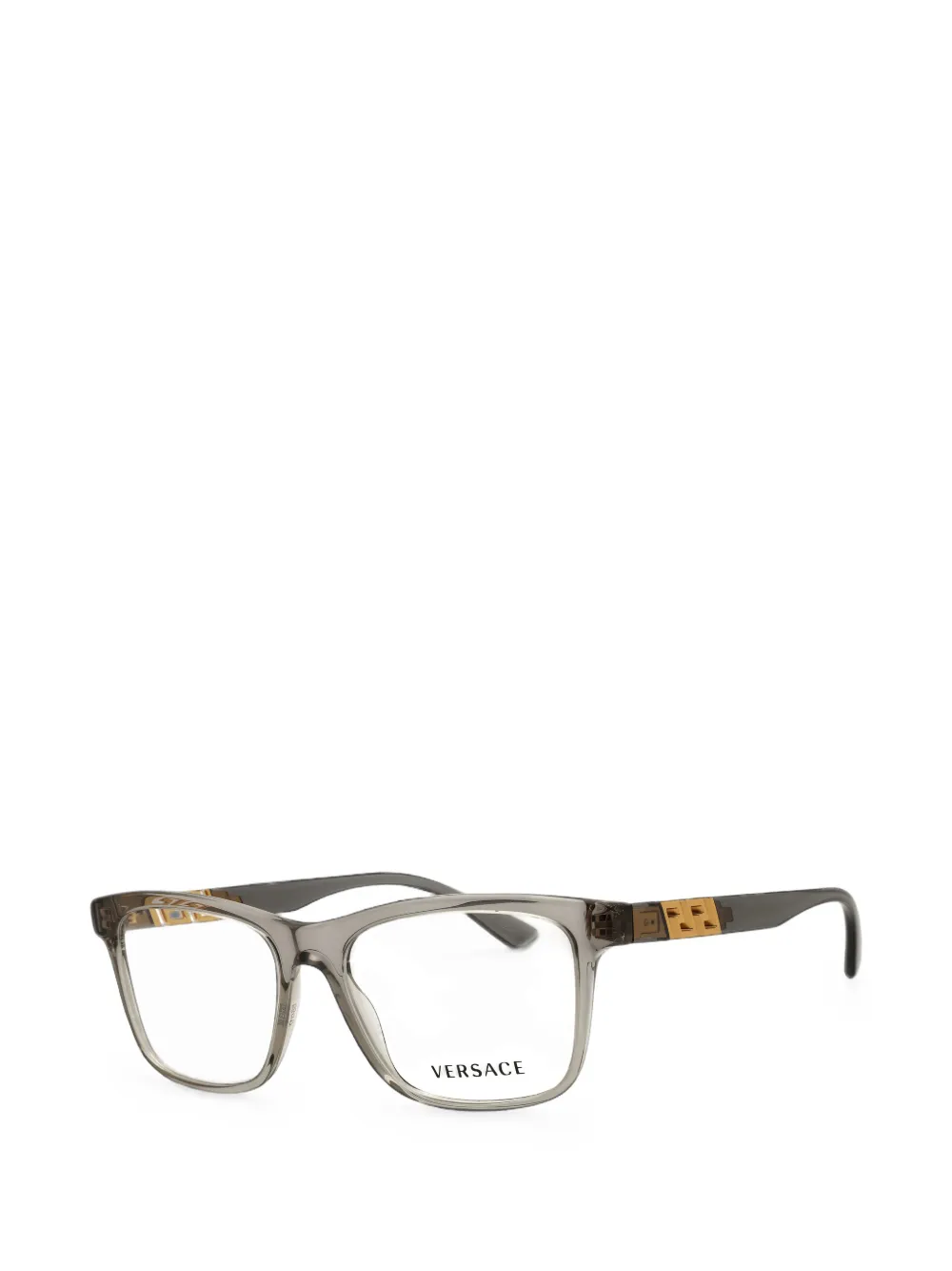Versace Rectangle-frame Glasses In Gray