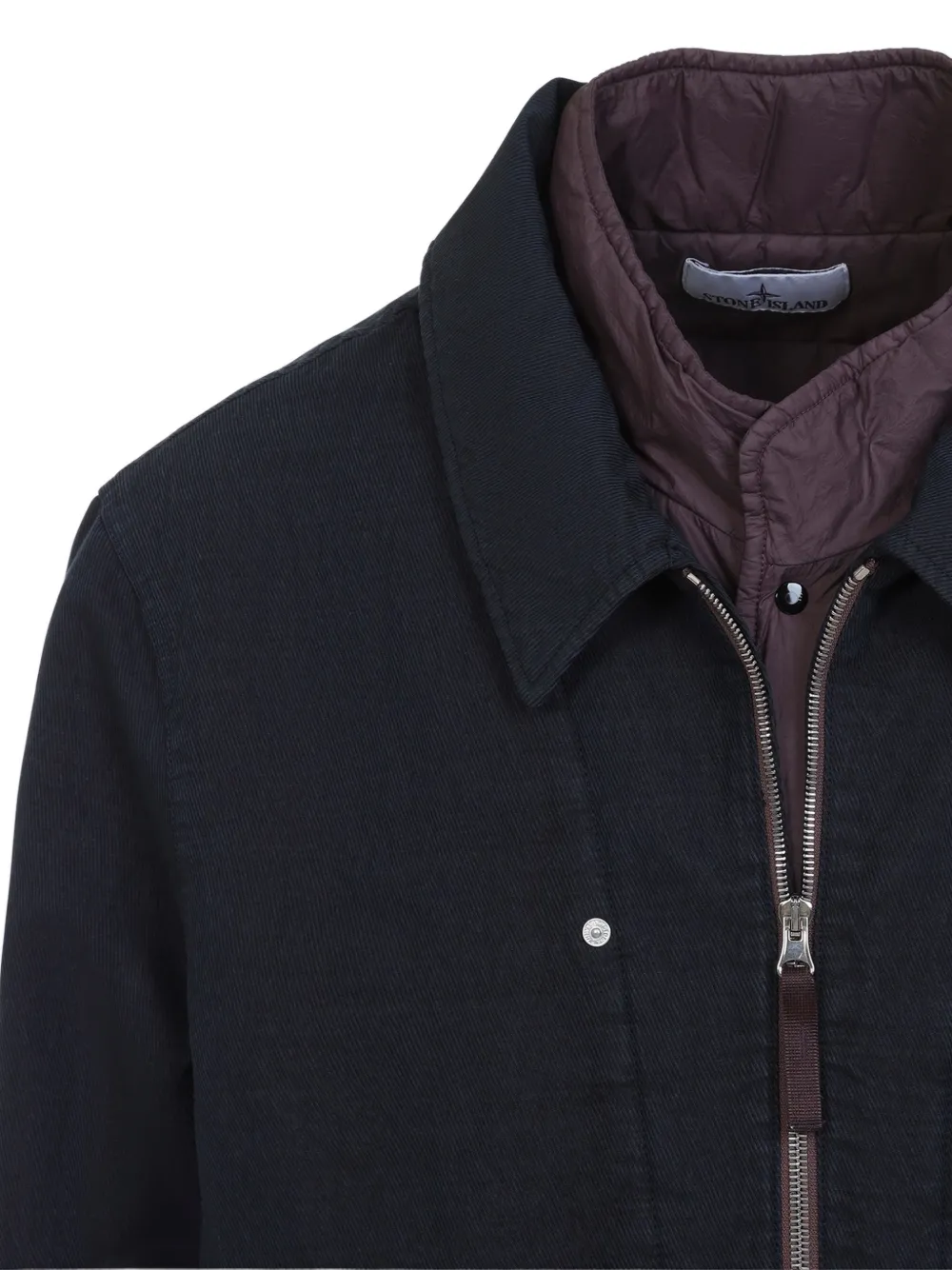 Stone Island Jack met logopatch Blauw