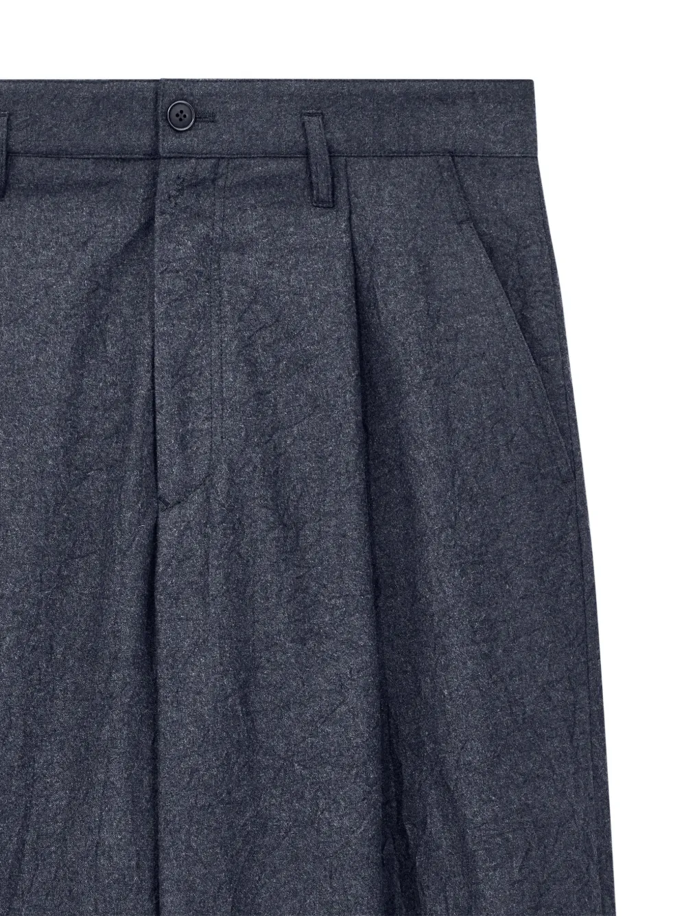 Giorgio Armani Geplooide chino van scheerwol Grijs