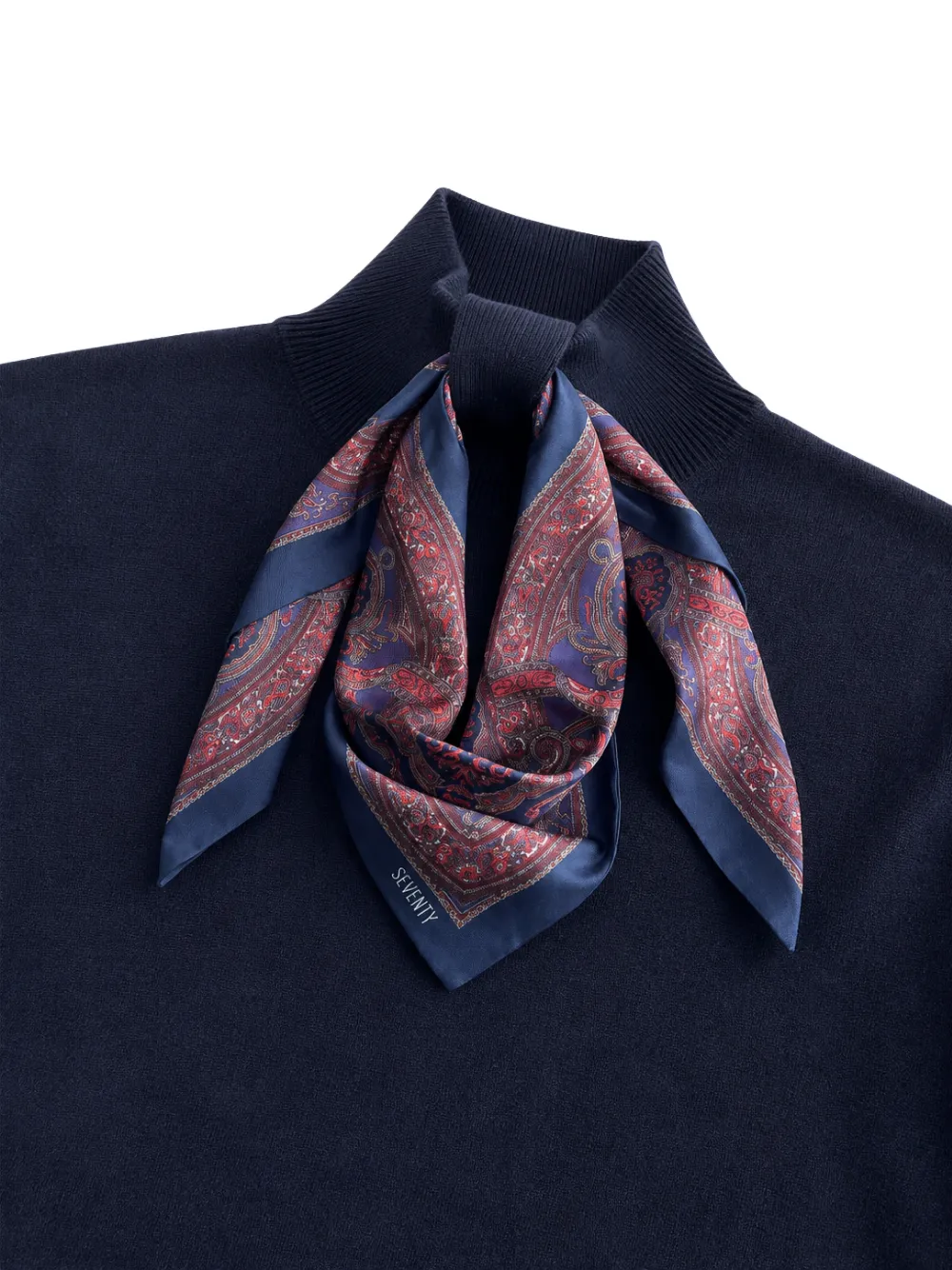 Seventy Coltrui met paisley-sjaal Blauw