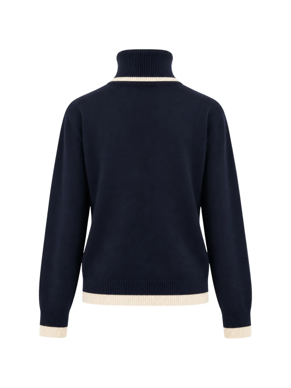 Seventy 19 70 roll-neck contrast-trim sweater Blauw
