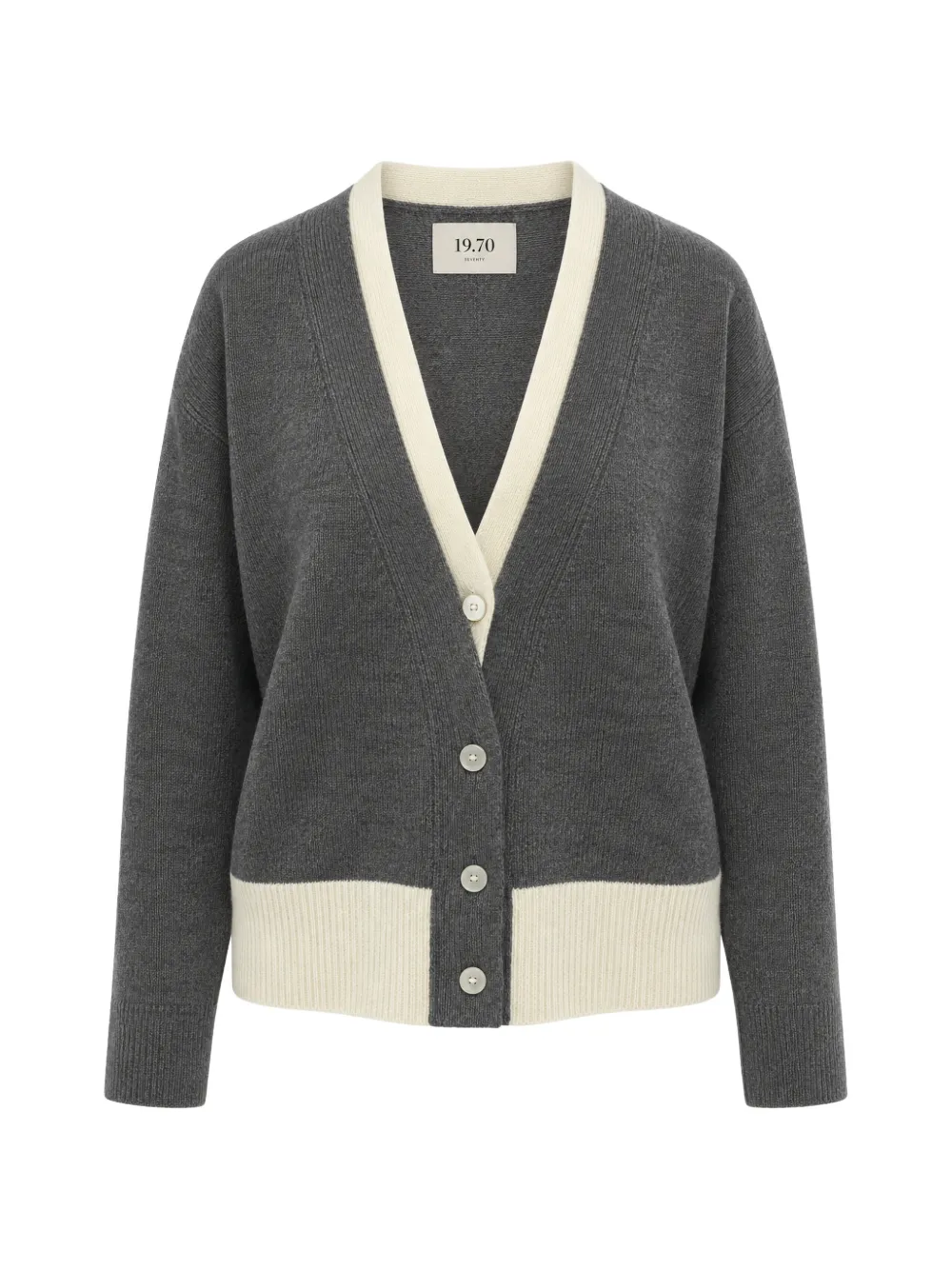 Seventy 19.70 colour-block V-neck cardigan - Grigio