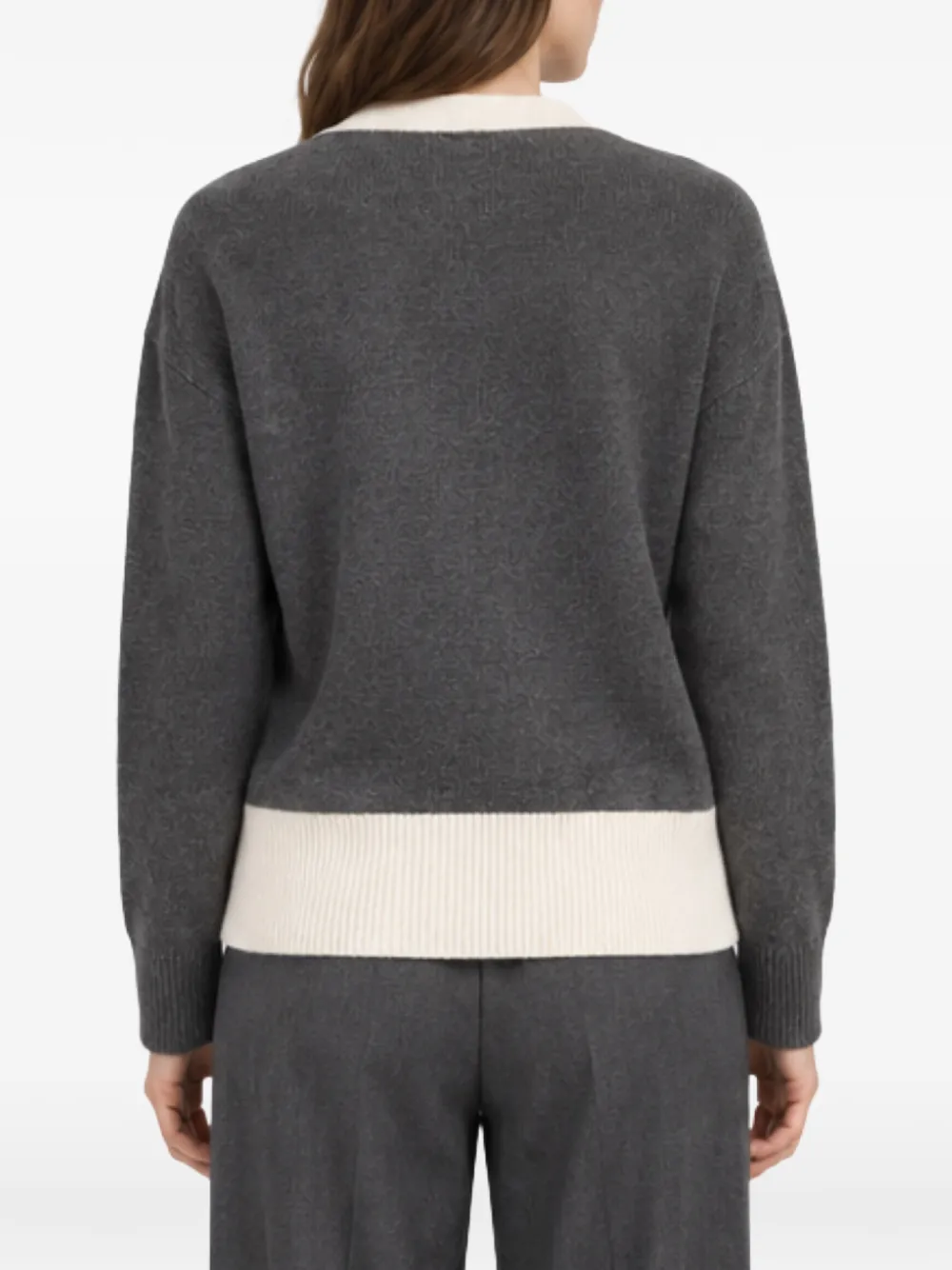 Seventy 19.70 colour-block V-neck cardigan Grijs