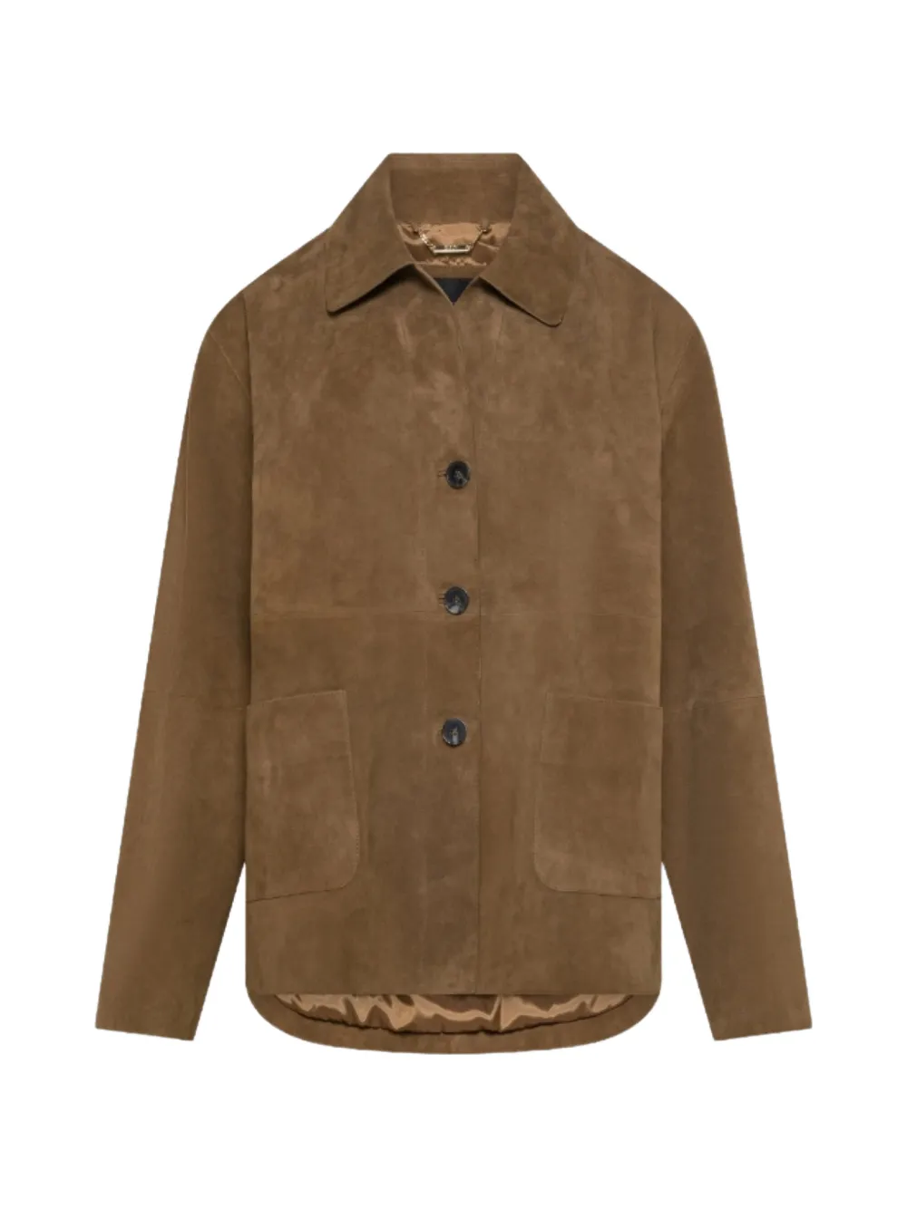 Seventy suede-finish button-up jacket - Marrone