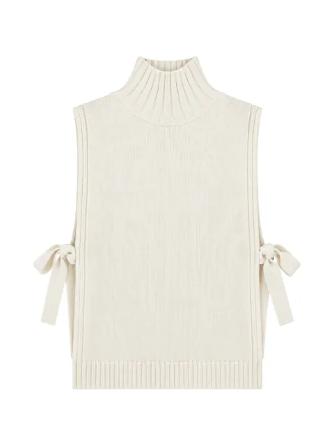 Seventy bow-detail high-neck sleeveless sweater