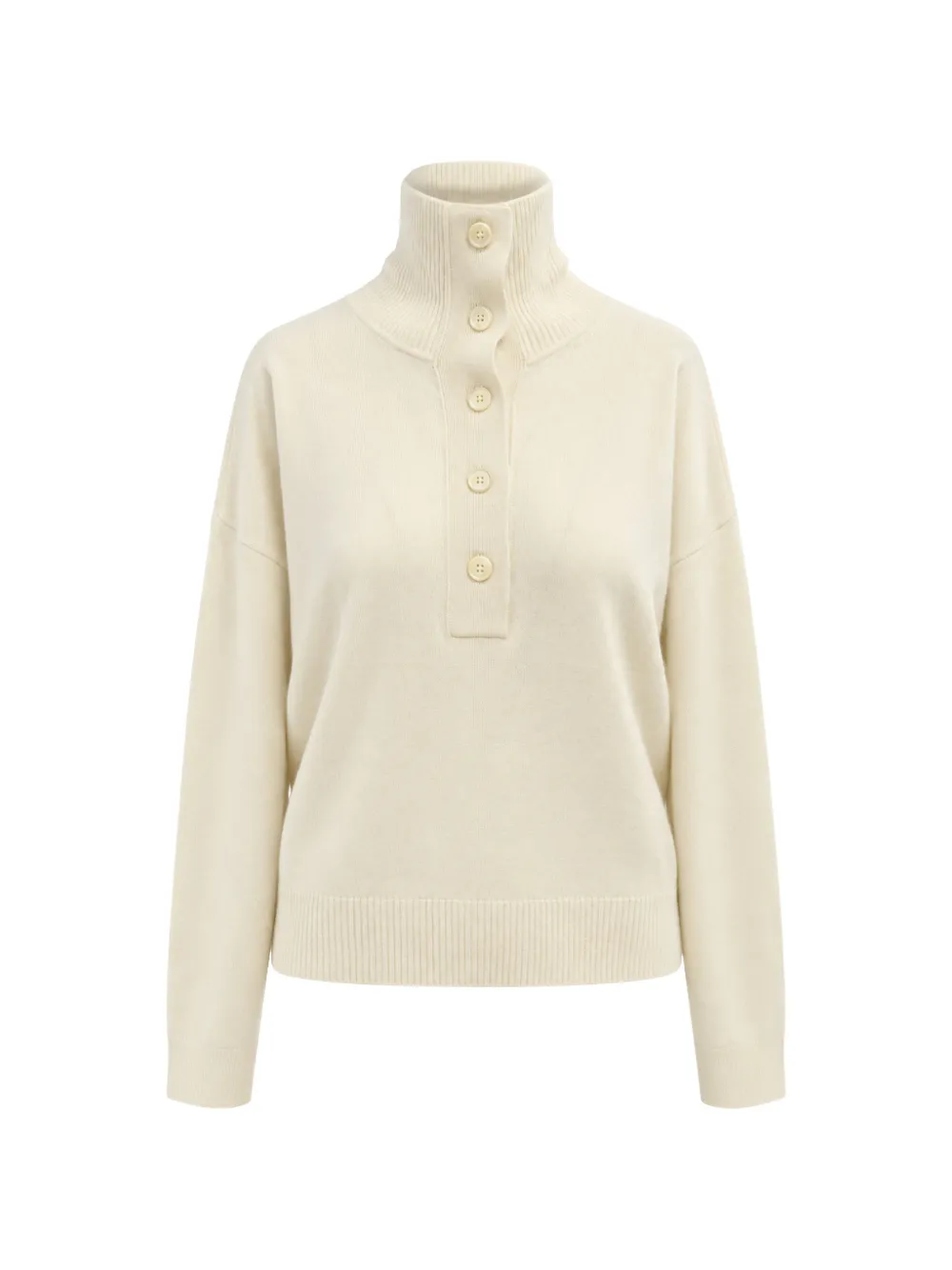 Seventy button-up high-neck polo shirt