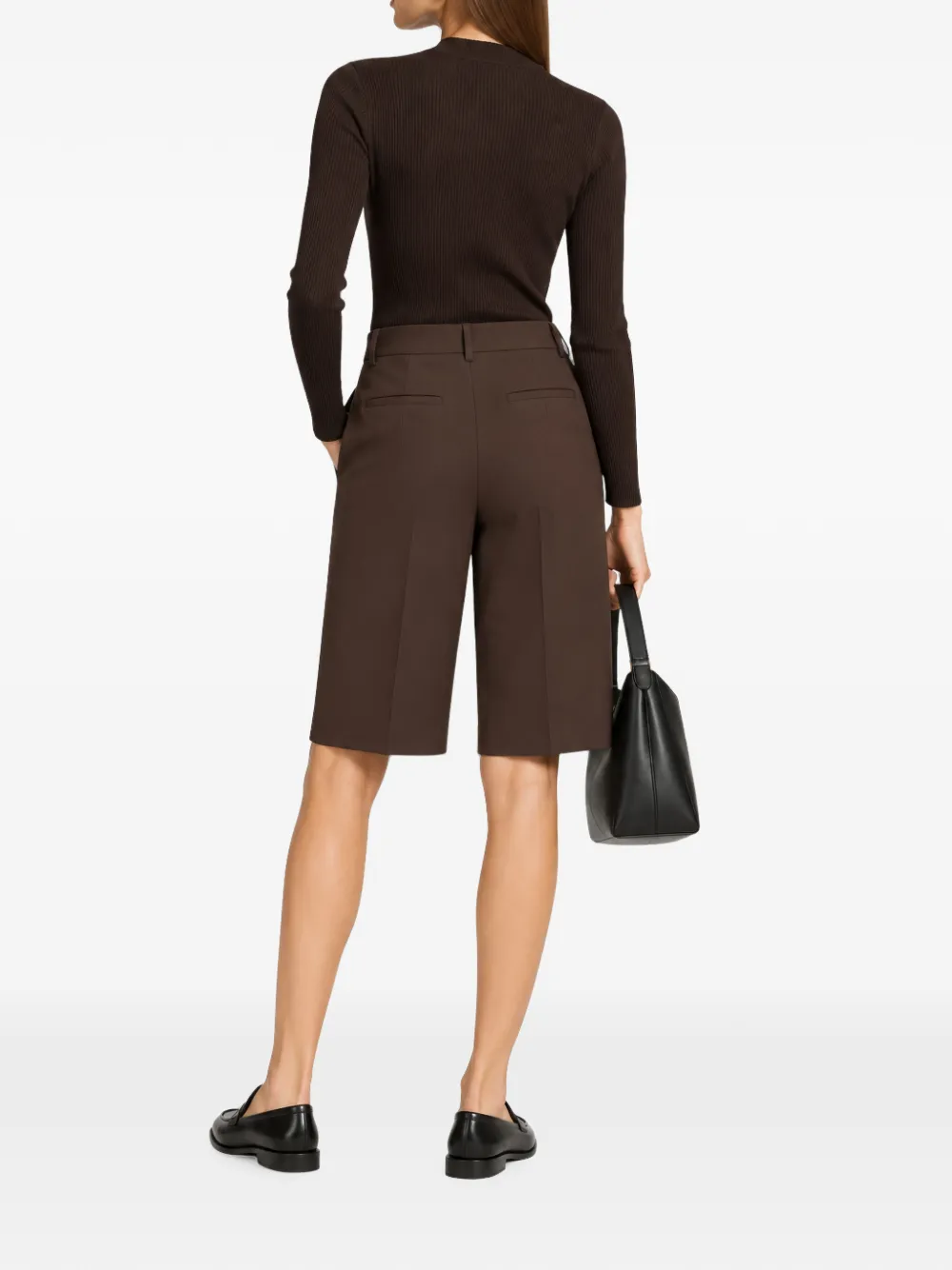 Seventy Geplooide shorts Bruin