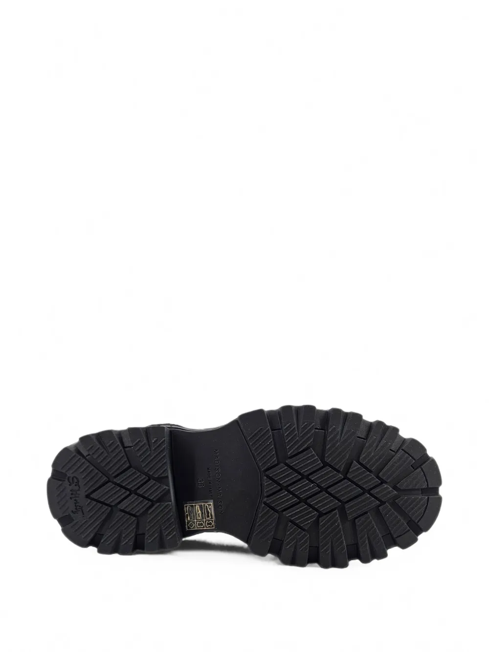 Madison Maison chain-detail buckled combat boots Groen