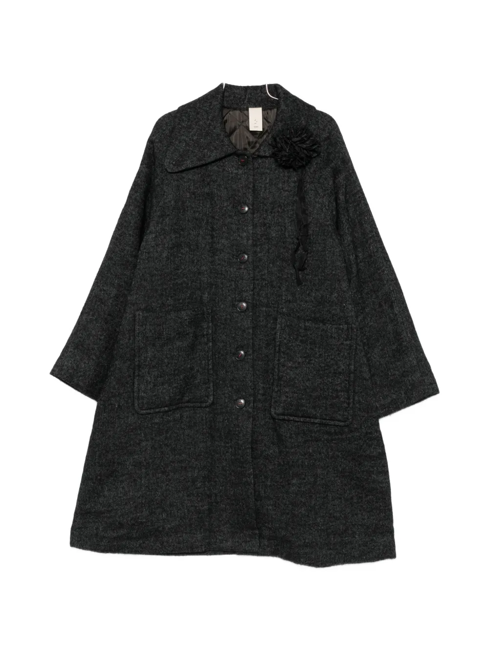 SOH floral-applique single-breasted coat