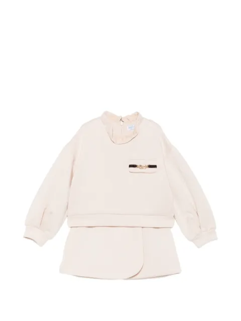 Abel & Lula ruffled-collar sweatshirt and skirt set