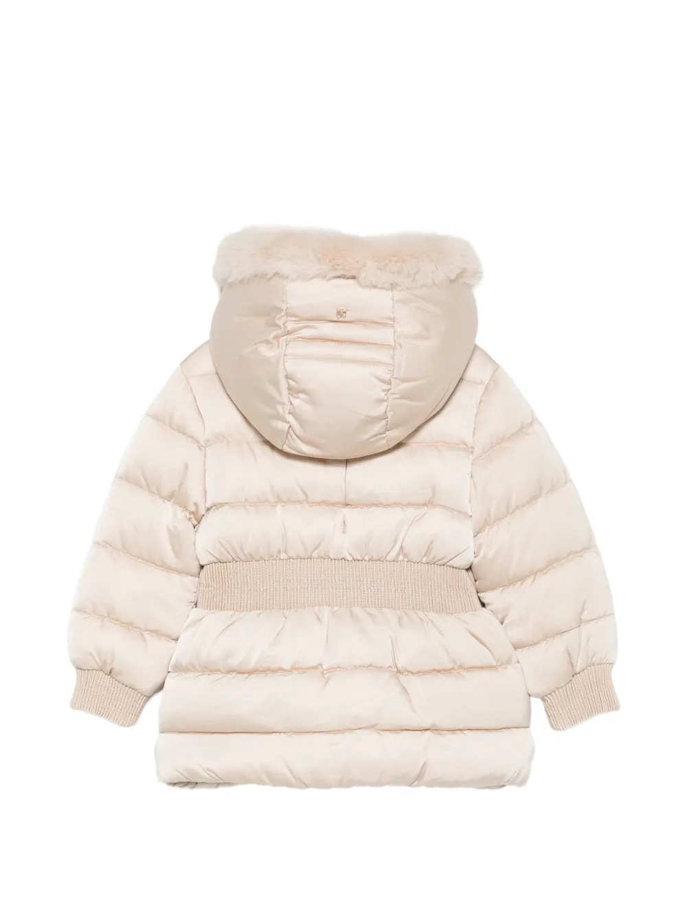Abel & Lula Jas met afwerking van bont Beige