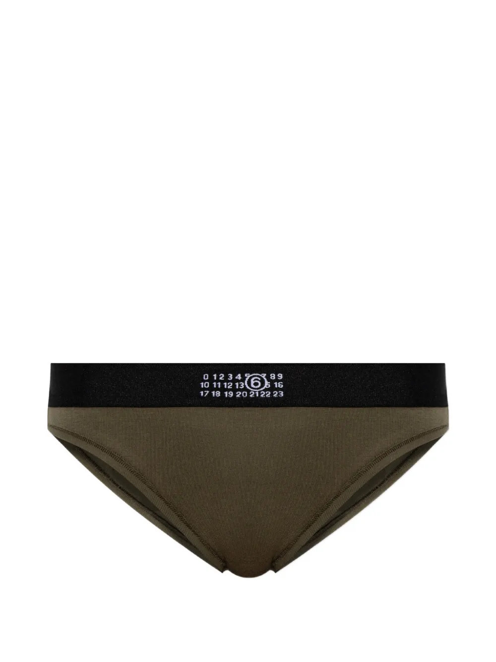 MM6 Maison Margiela logo-print briefs - Verde