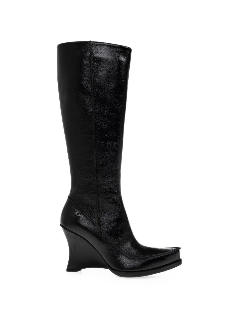 Diesel D-Lucette wedge-heel boots Zwart
