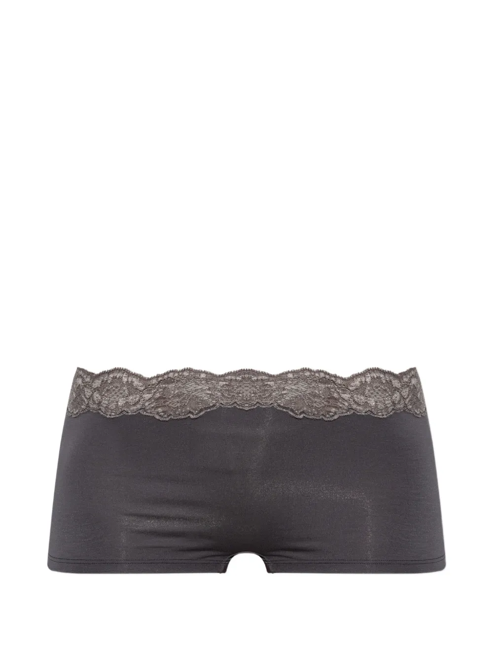 Hanro Dana Lace-trim Boxer Shorts In 그레이