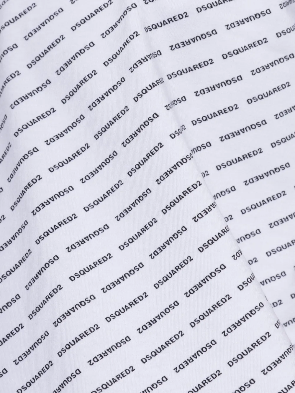 Dsquared2 Logo-print Briefs And Undershirt Set In White