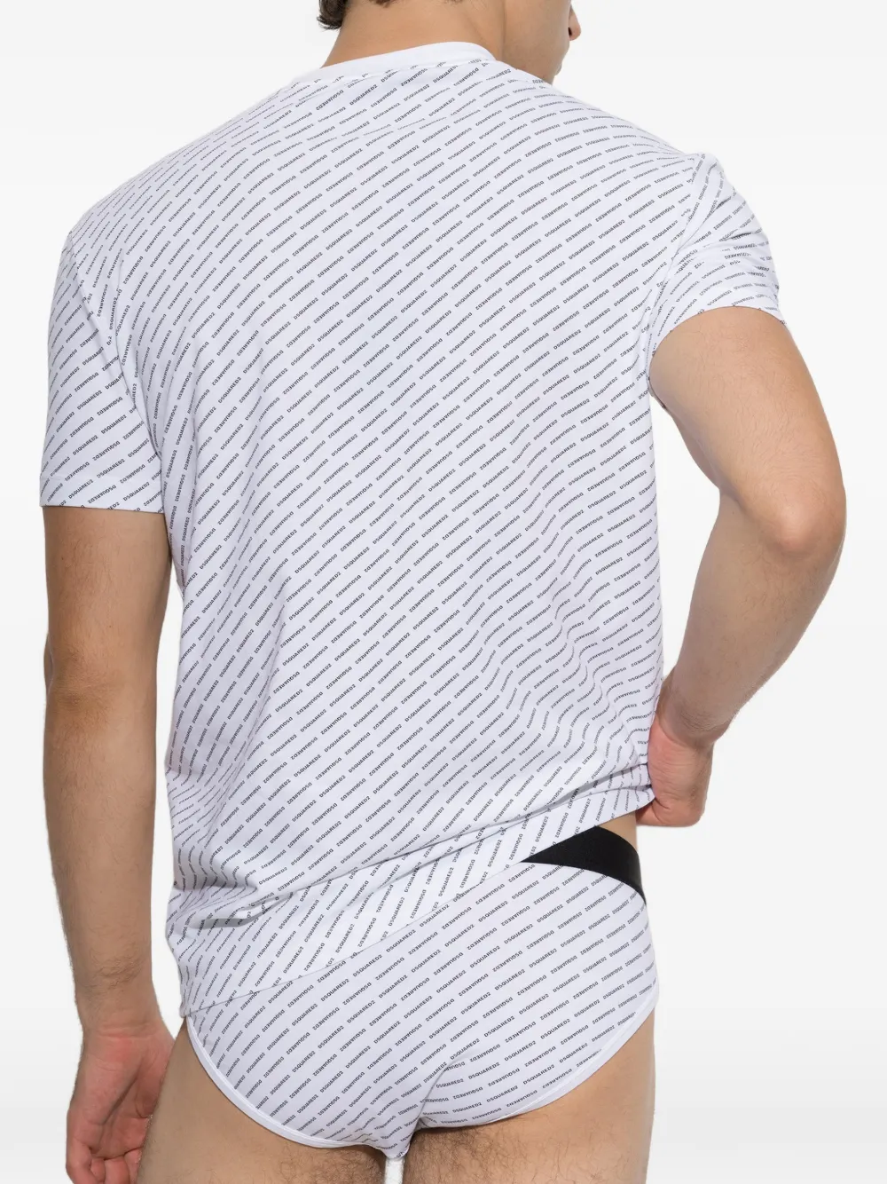 Dsquared2 Logo-print Briefs And Undershirt Set In White