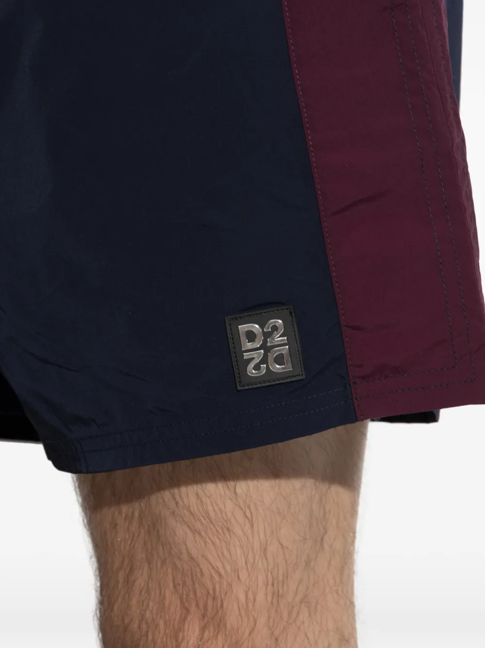 DSQUARED2 Zwembroek met logo-patch en zijstreep Blauw