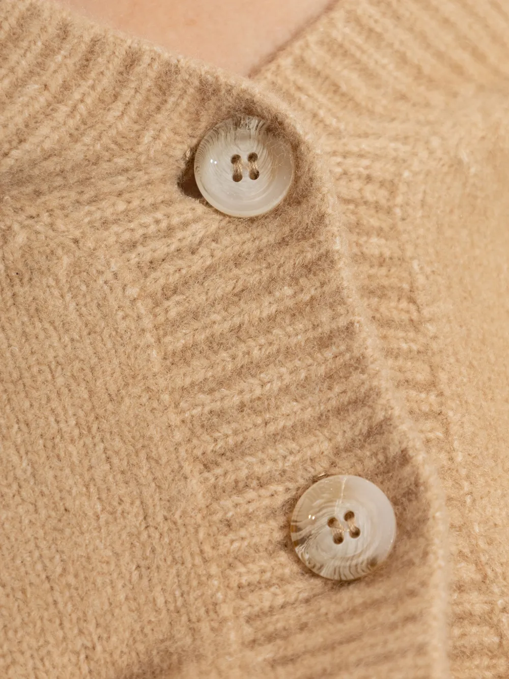 Diesel Cropped gebreid vest met gekreukt effect Beige