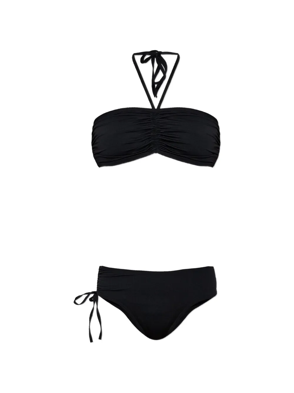 Balmain ruched halterneck bikini - Nero