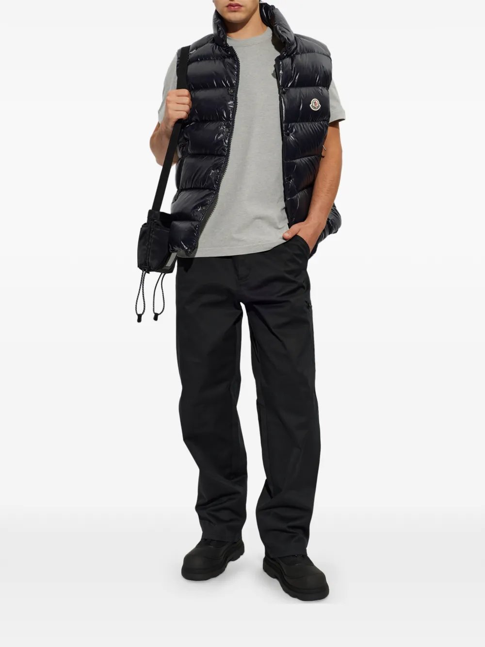 Moncler T-shirt met logopatch Grijs
