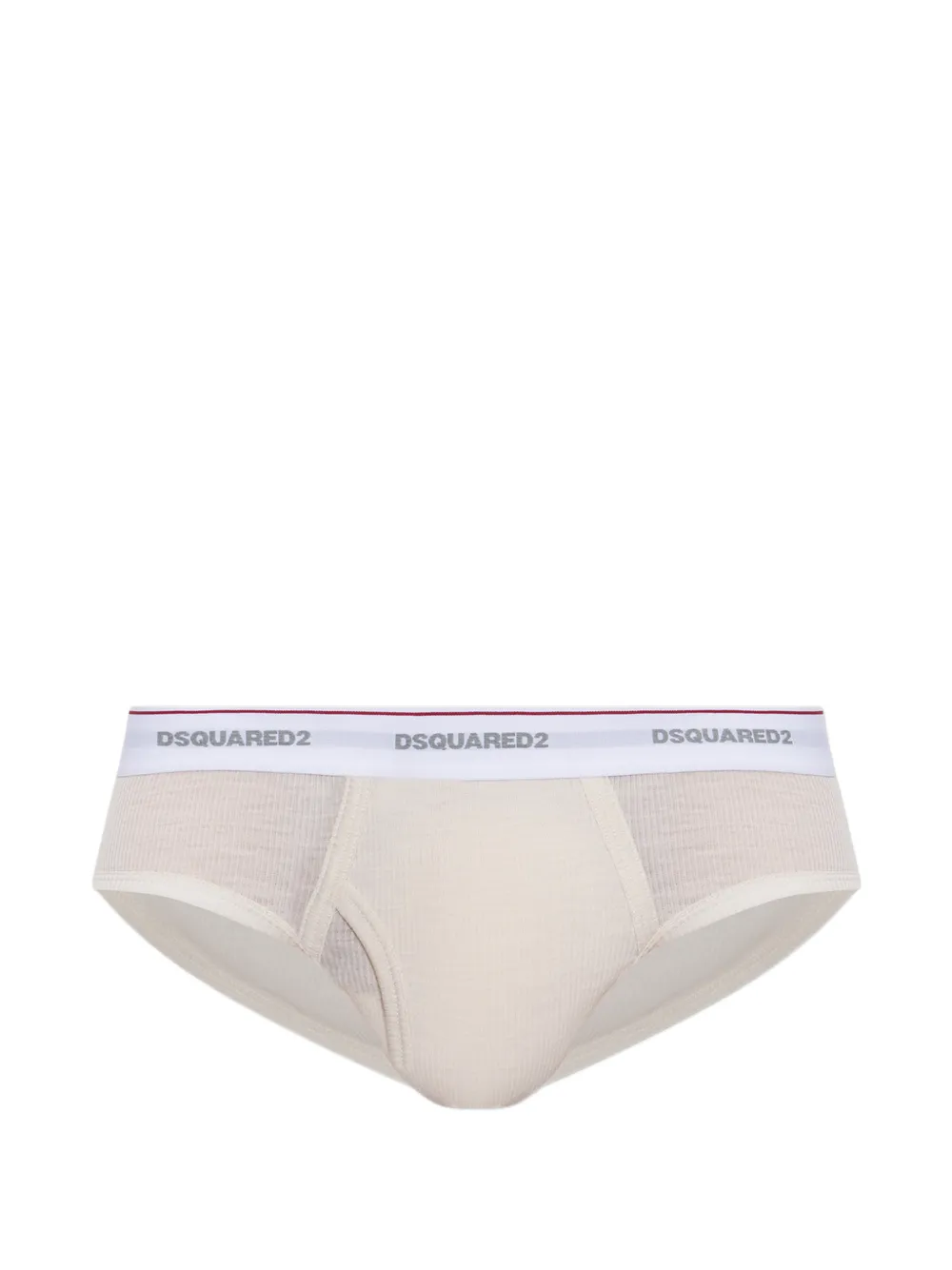 DSQUARED2 logo-waistband ribbed briefs - Toni neutri
