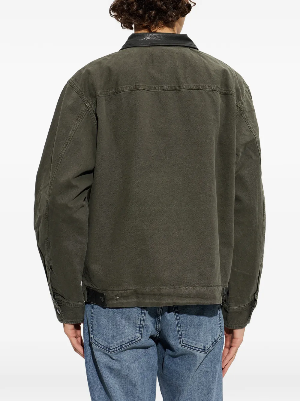 rag & bone Jack met leren kraag Groen