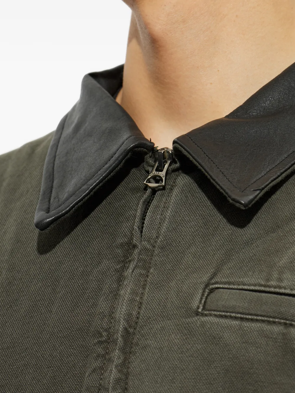 rag & bone Jack met leren kraag Groen