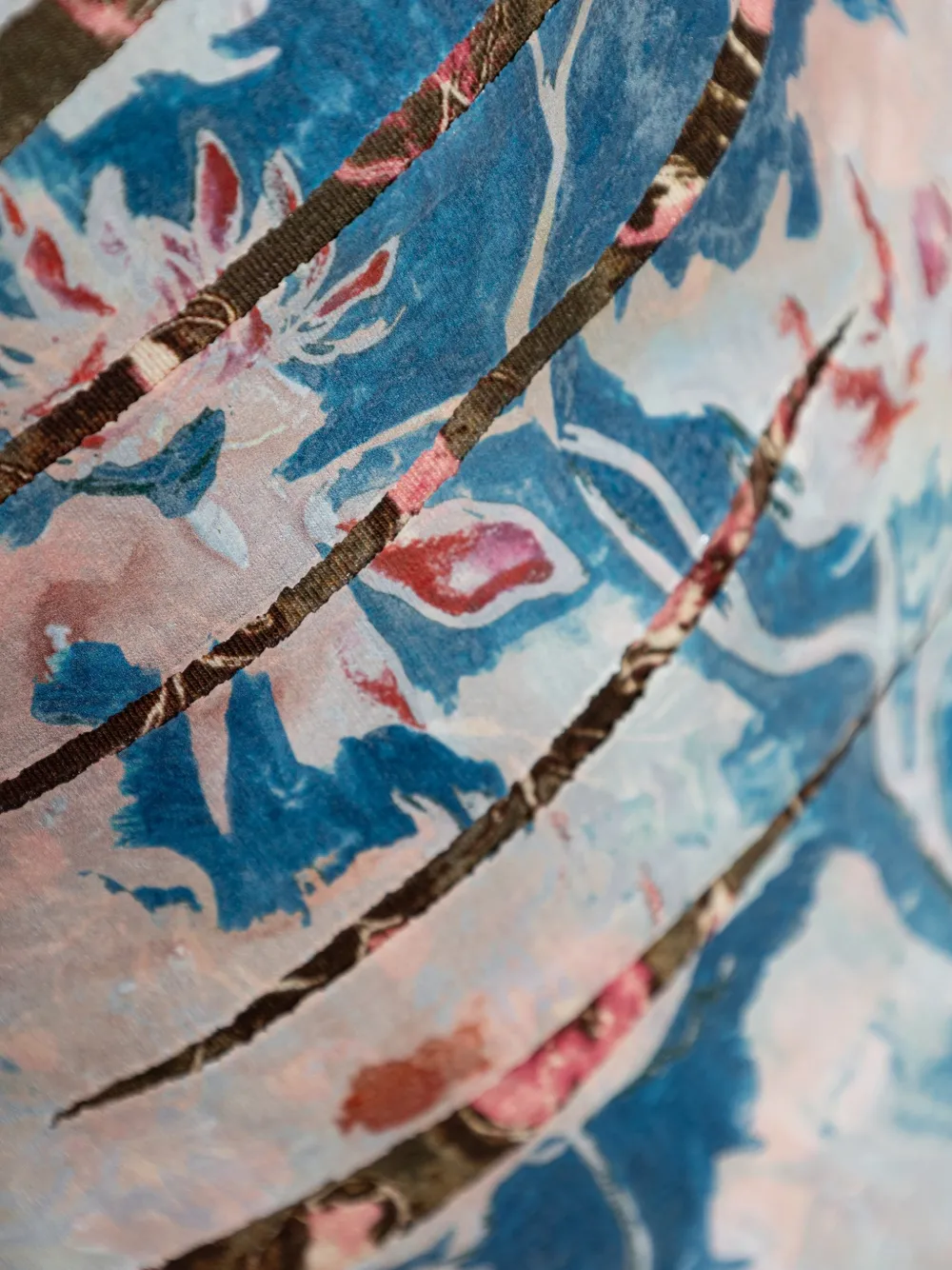Diesel T-Laxe gerafelde top met bloemen-print Blauw