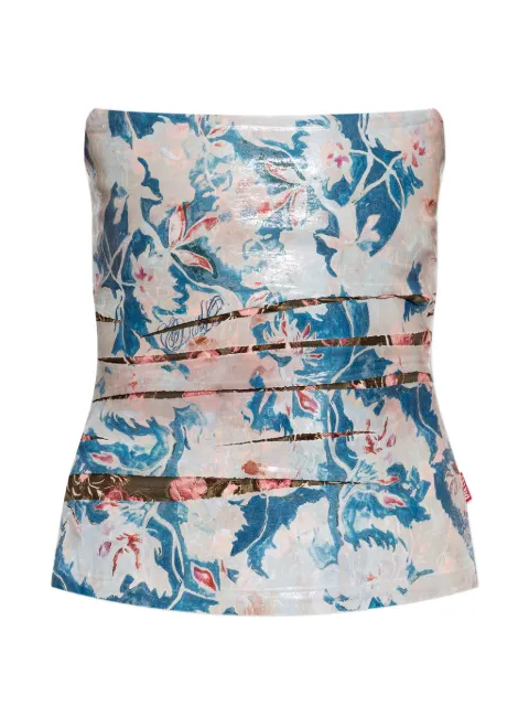 Diesel T-Laxe floral-print distressed top