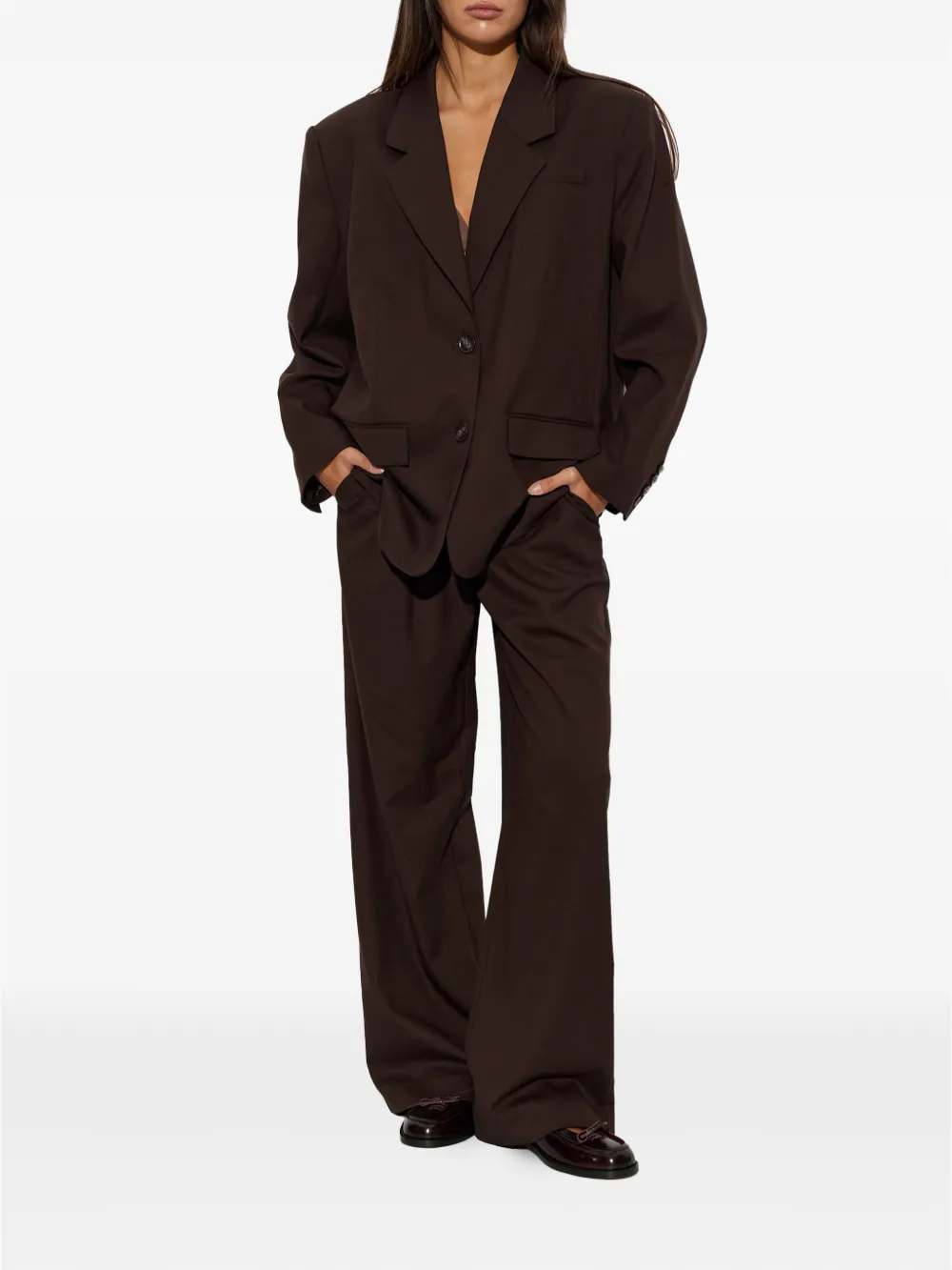 Gestuz GZpaula blazer met enkele opening Bruin