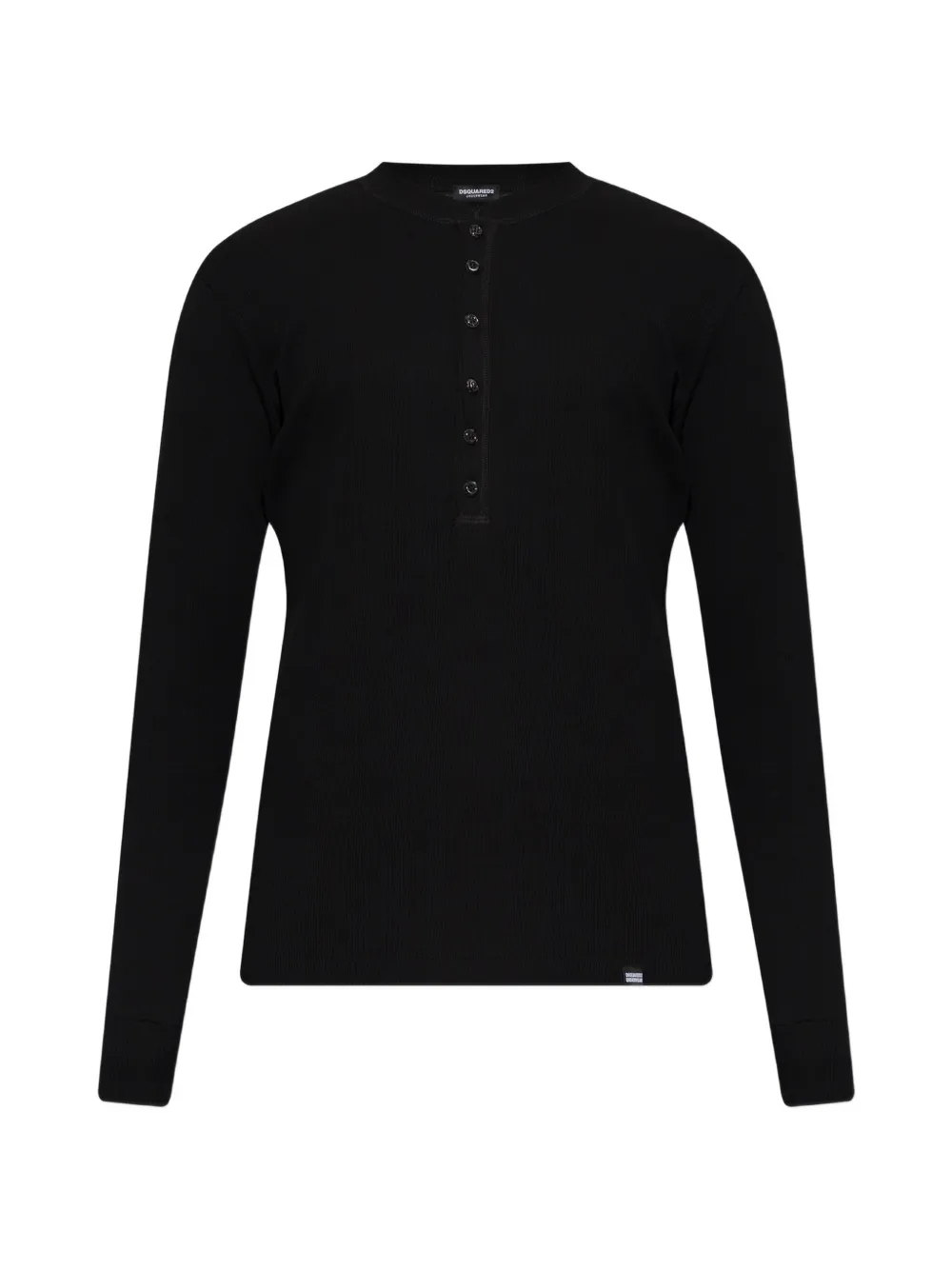 DSQUARED2 ribbed-knit long-sleeve T-shirt - Nero