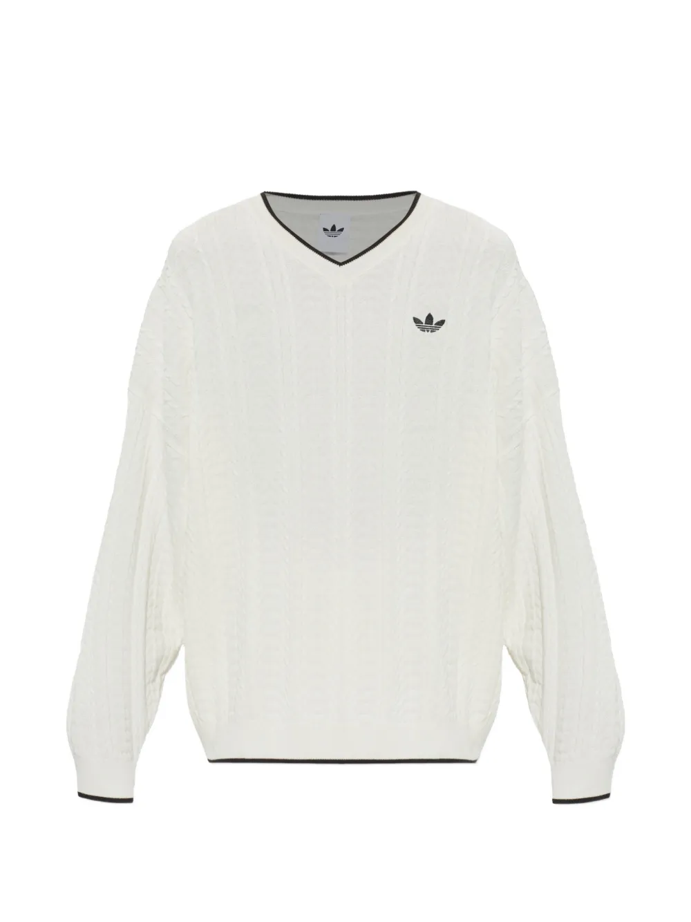 adidas cable-knit sweater Wit