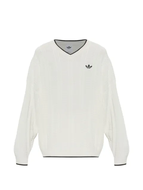 adidas cable-knit sweater