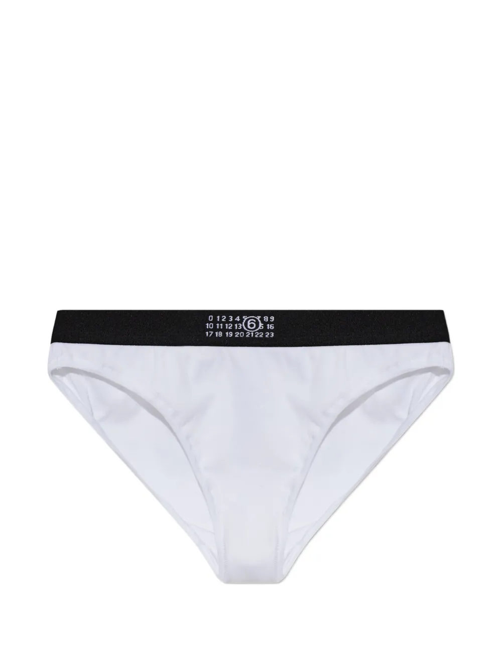 MM6 Maison Margiela logo-print briefs - Bianco