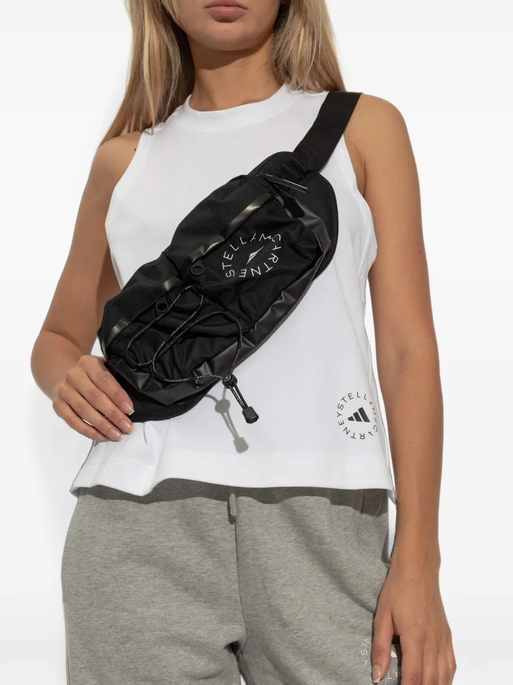 adidas by Stella McCartney Heuptas met logoprint Zwart