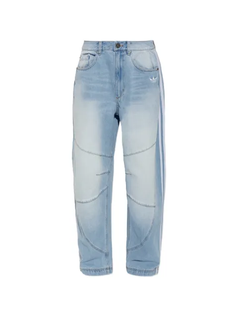 adidas side-stripe tapered jeans
