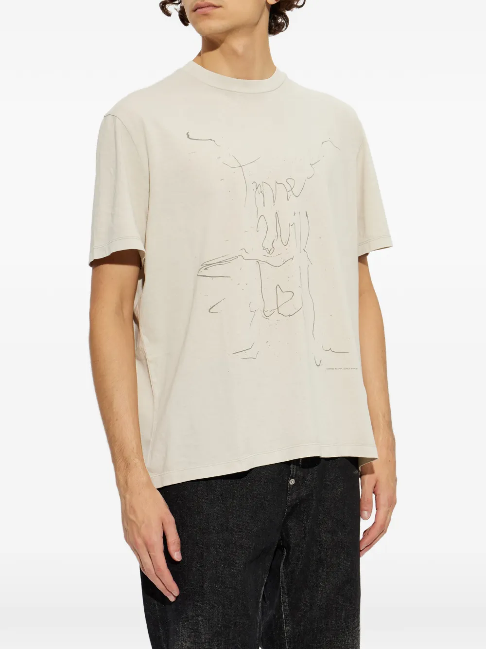 OUR LEGACY Endless Wedding T-shirt met print Beige
