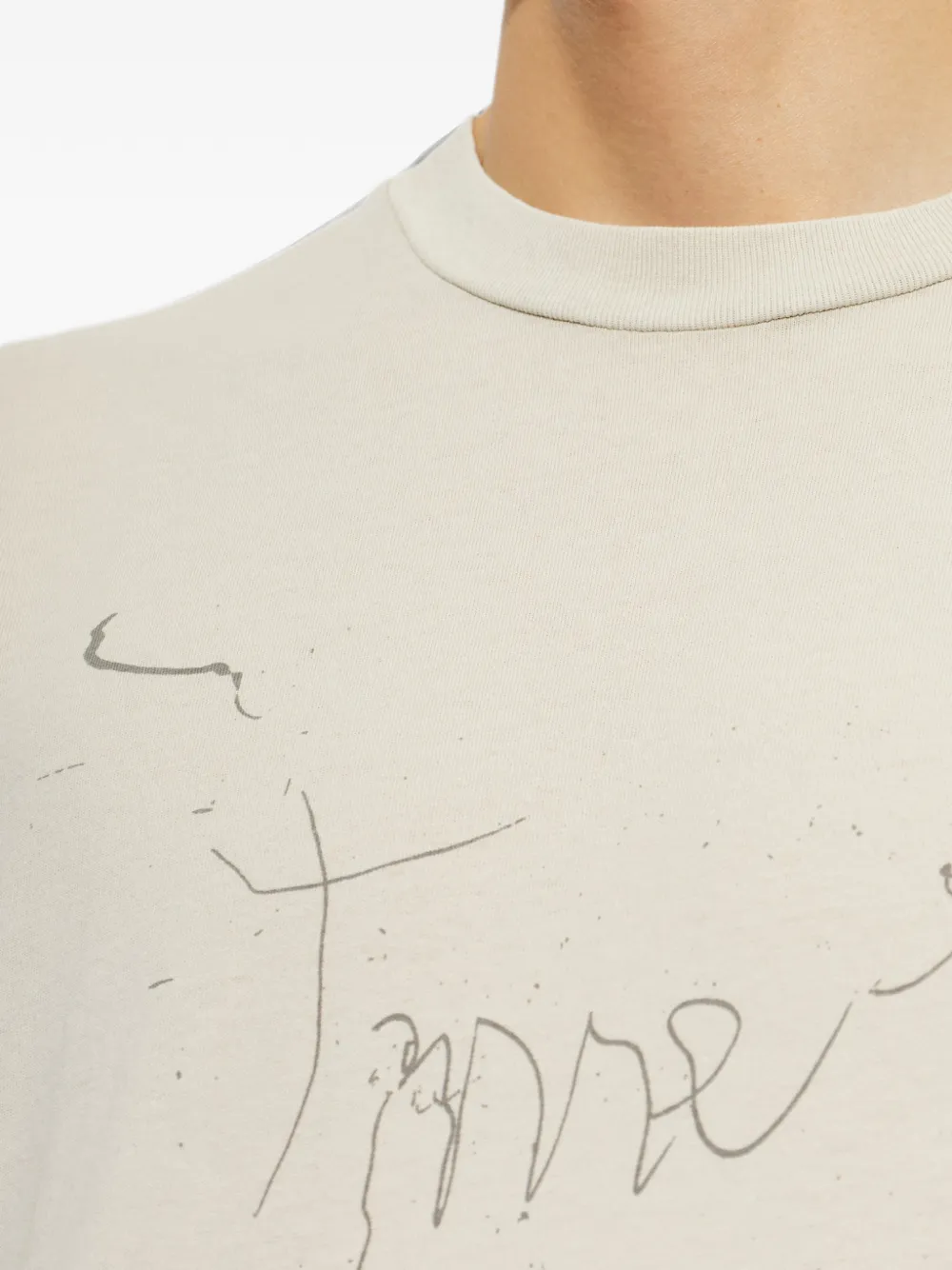 OUR LEGACY Endless Wedding T-shirt met print Beige