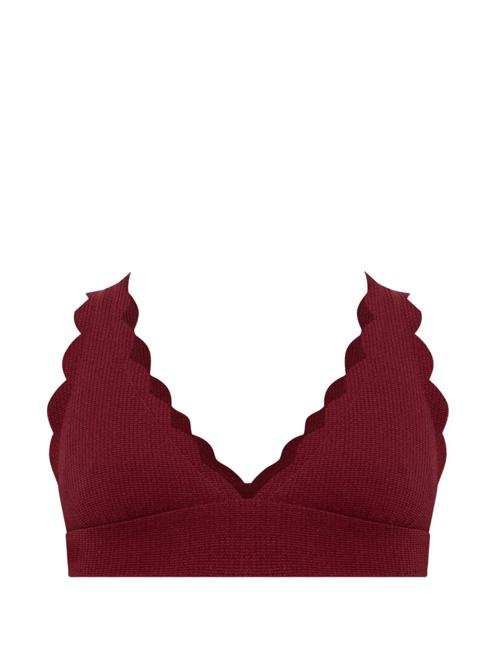 Marysia Wide Santa Clara scalloped bikini top