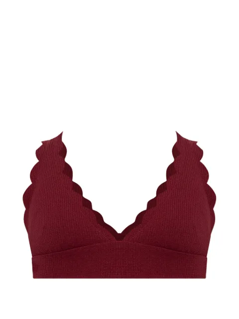 Marysia Wide Santa Clara scalloped bikini top
