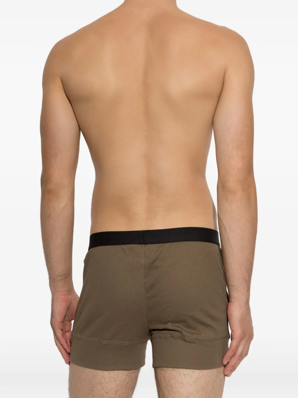DSQUARED2 Geribbelde boxershorts met logo-tailleband Bruin