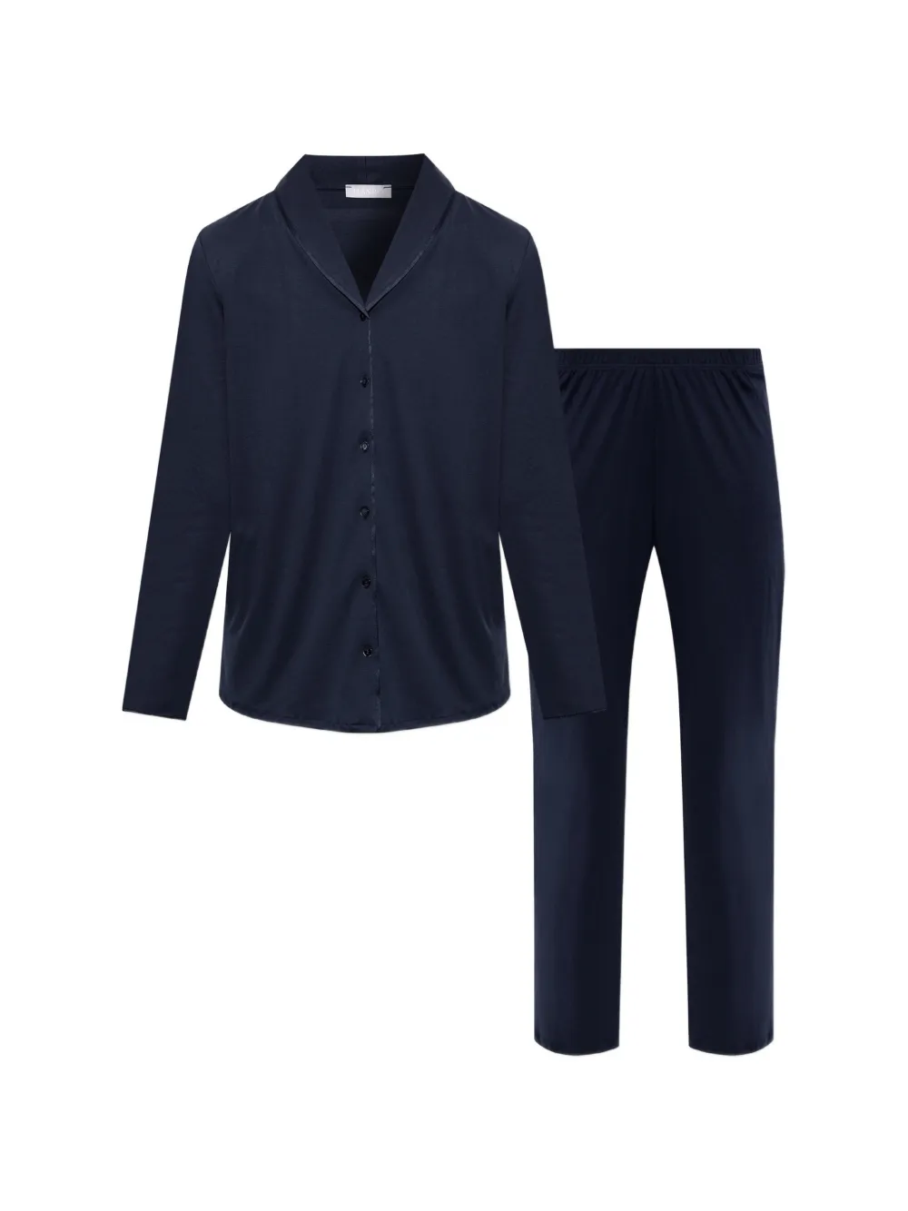 Hanro button-up cotton two-piece pyjama set