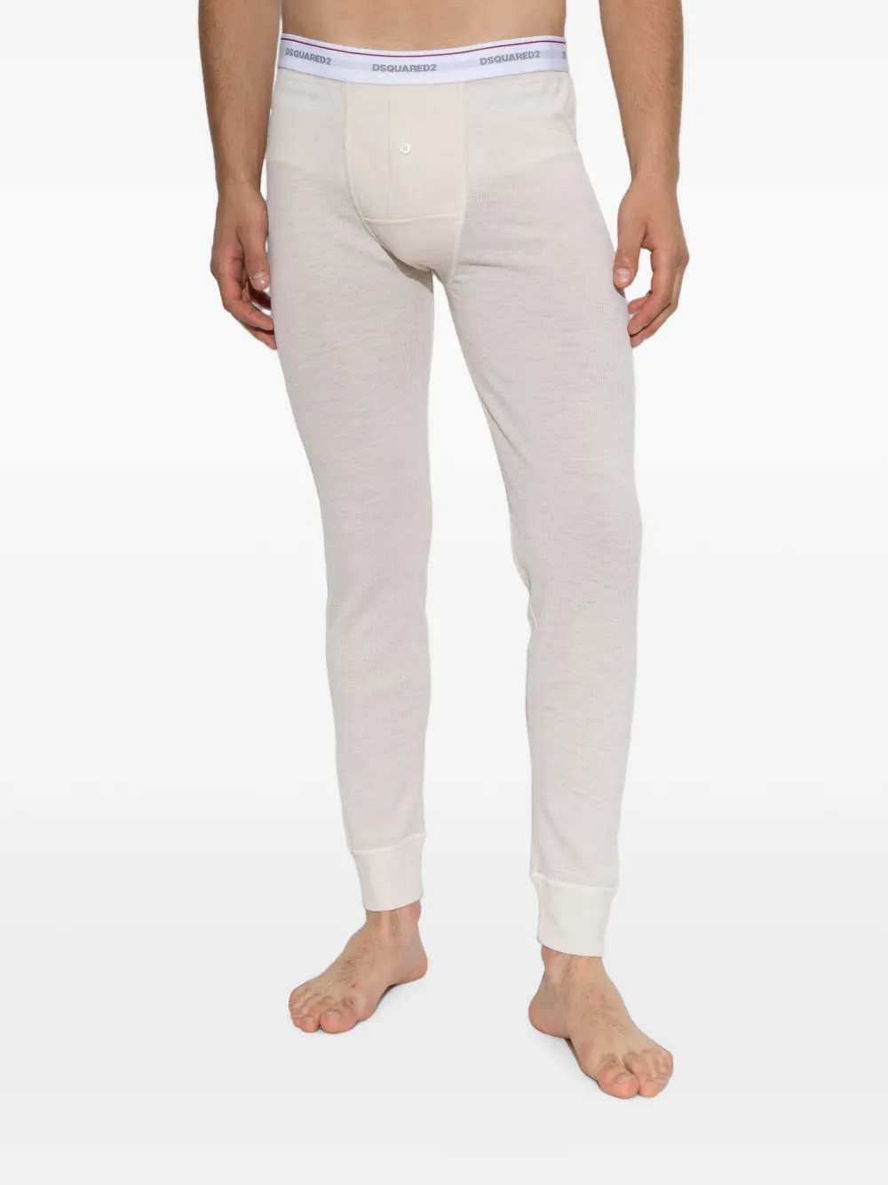 DSQUARED2 Ribgebreide pyjama Beige