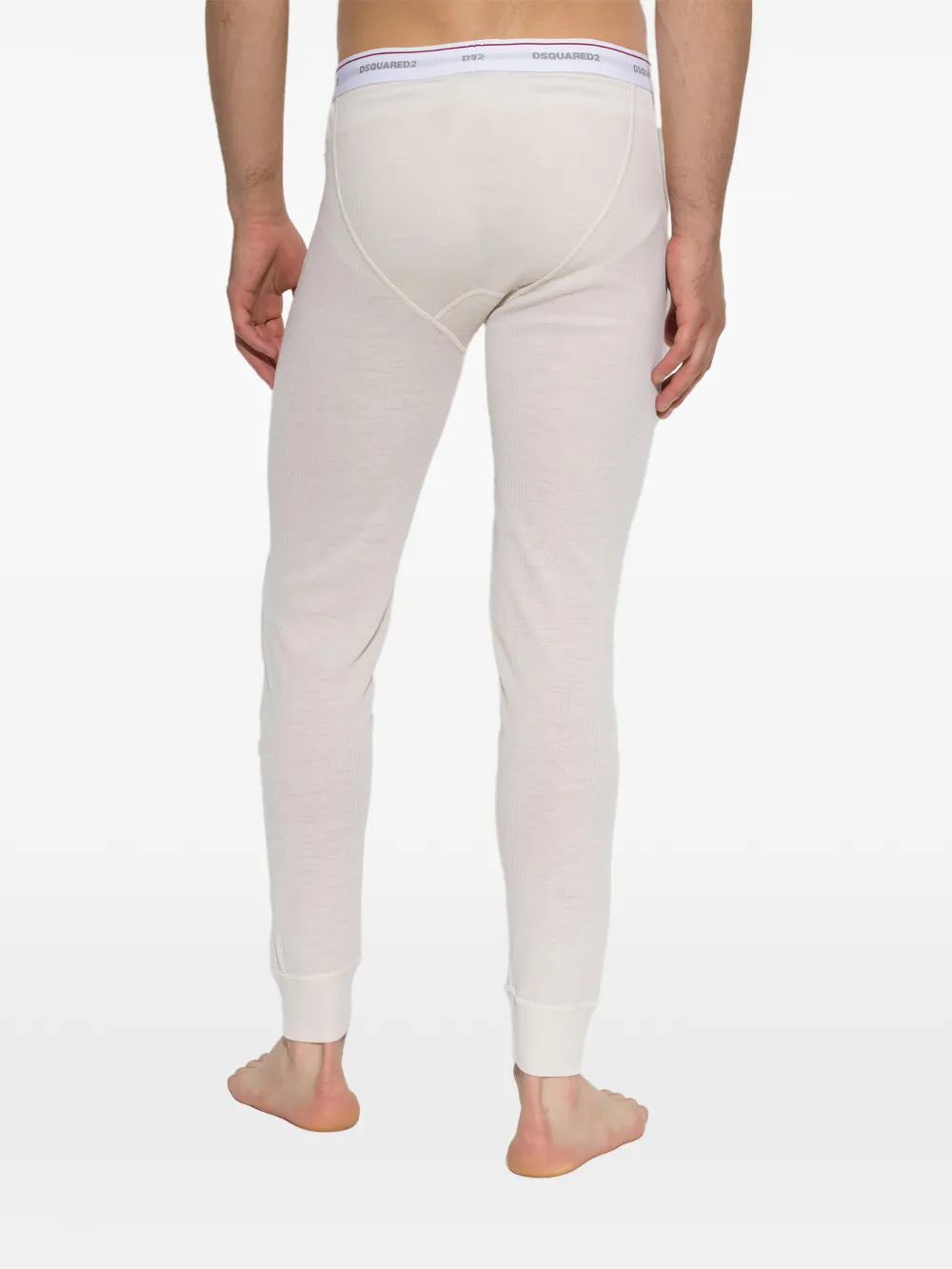DSQUARED2 Ribgebreide pyjama Beige