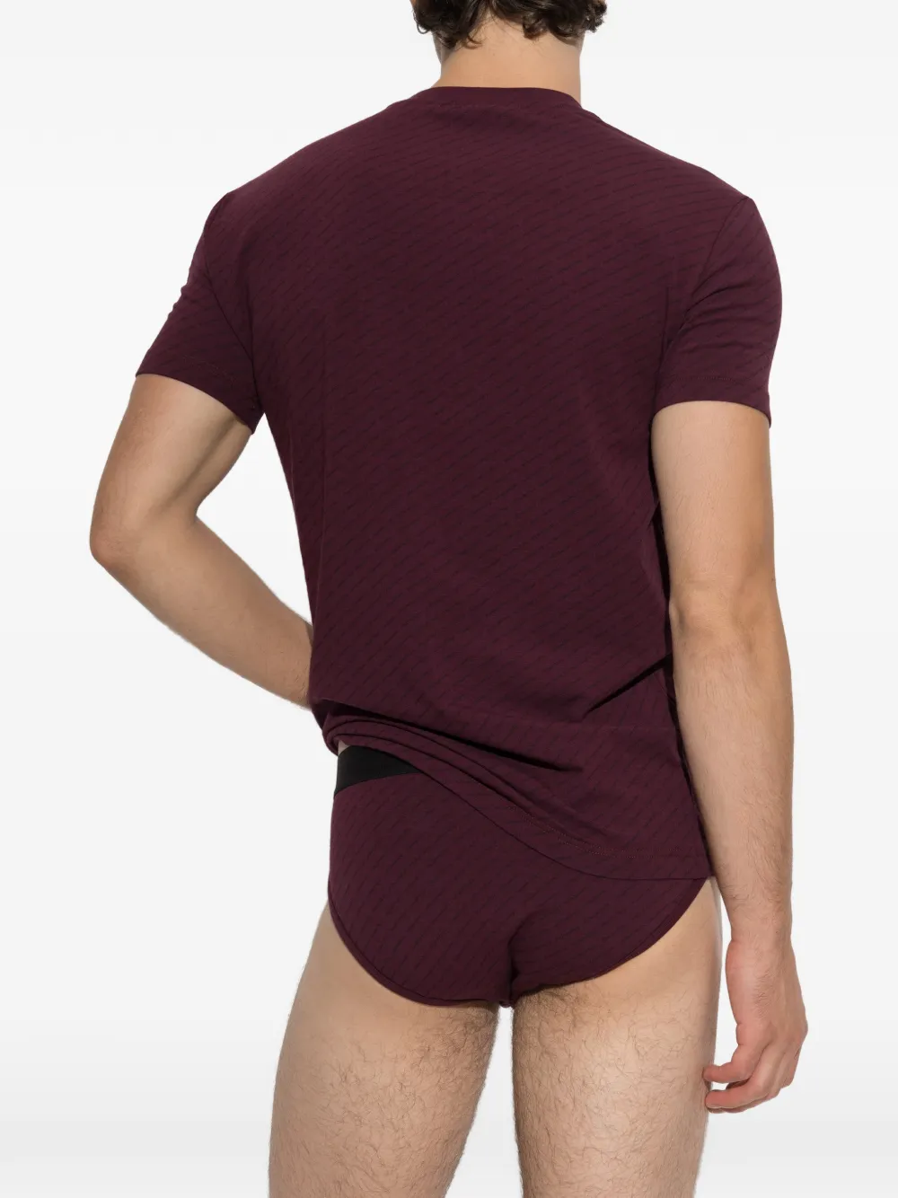 DSQUARED2 T-shirt en slip met logoprint Rood