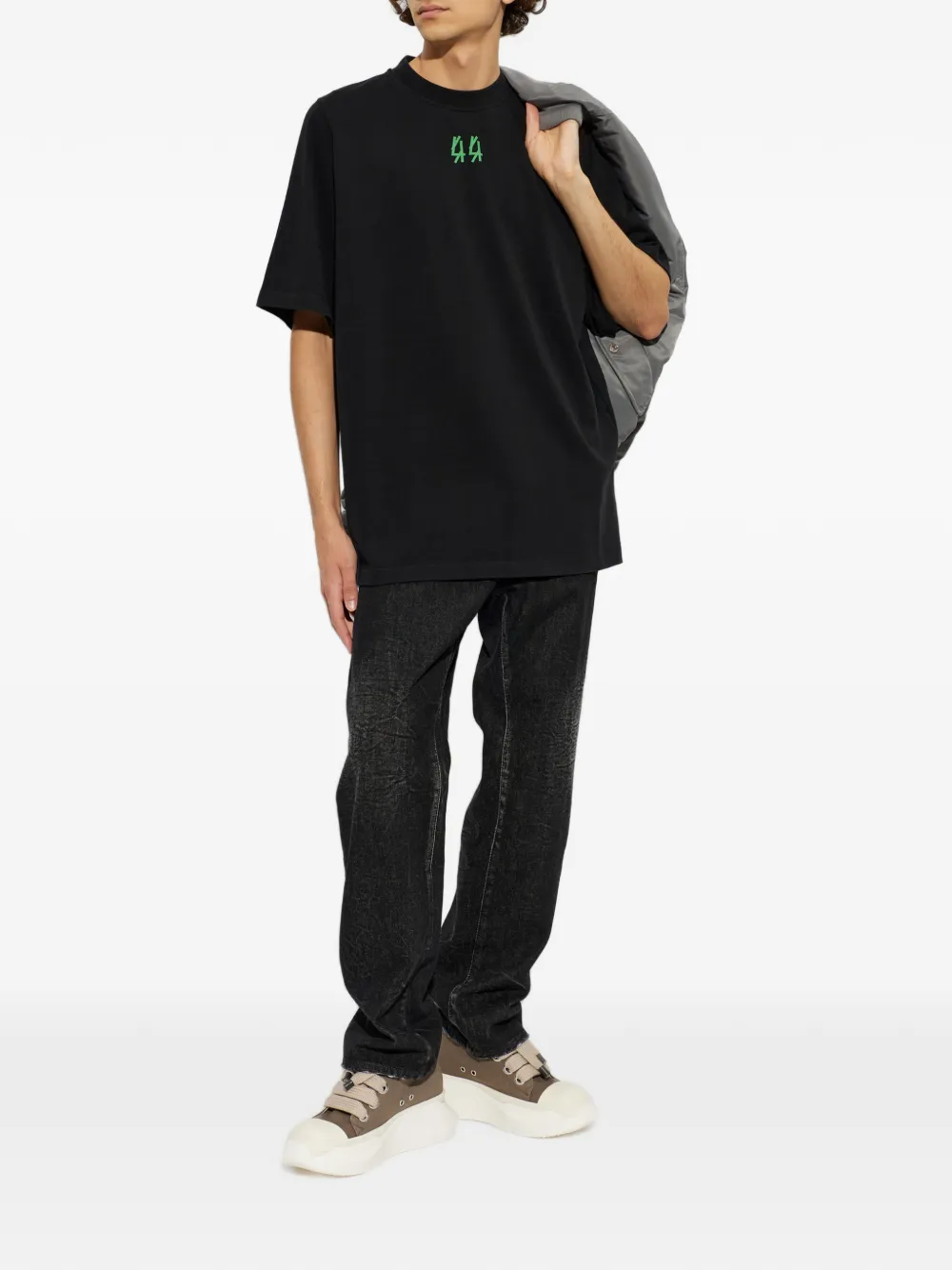 44 LABEL GROUP T-shirt met print Zwart